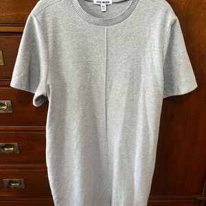 Steve Madden Heather Gray Short-Sleeve Crew Sweater Dress